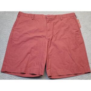 Arrow‎ Chino Shorts Mens Size 42 Burgundy Solid 100% Cotton Flat Front Athletic